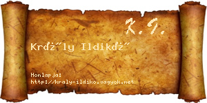 Krály Ildikó névjegykártya