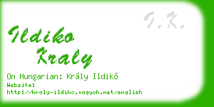 ildiko kraly business card