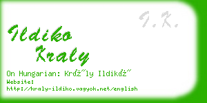 ildiko kraly business card